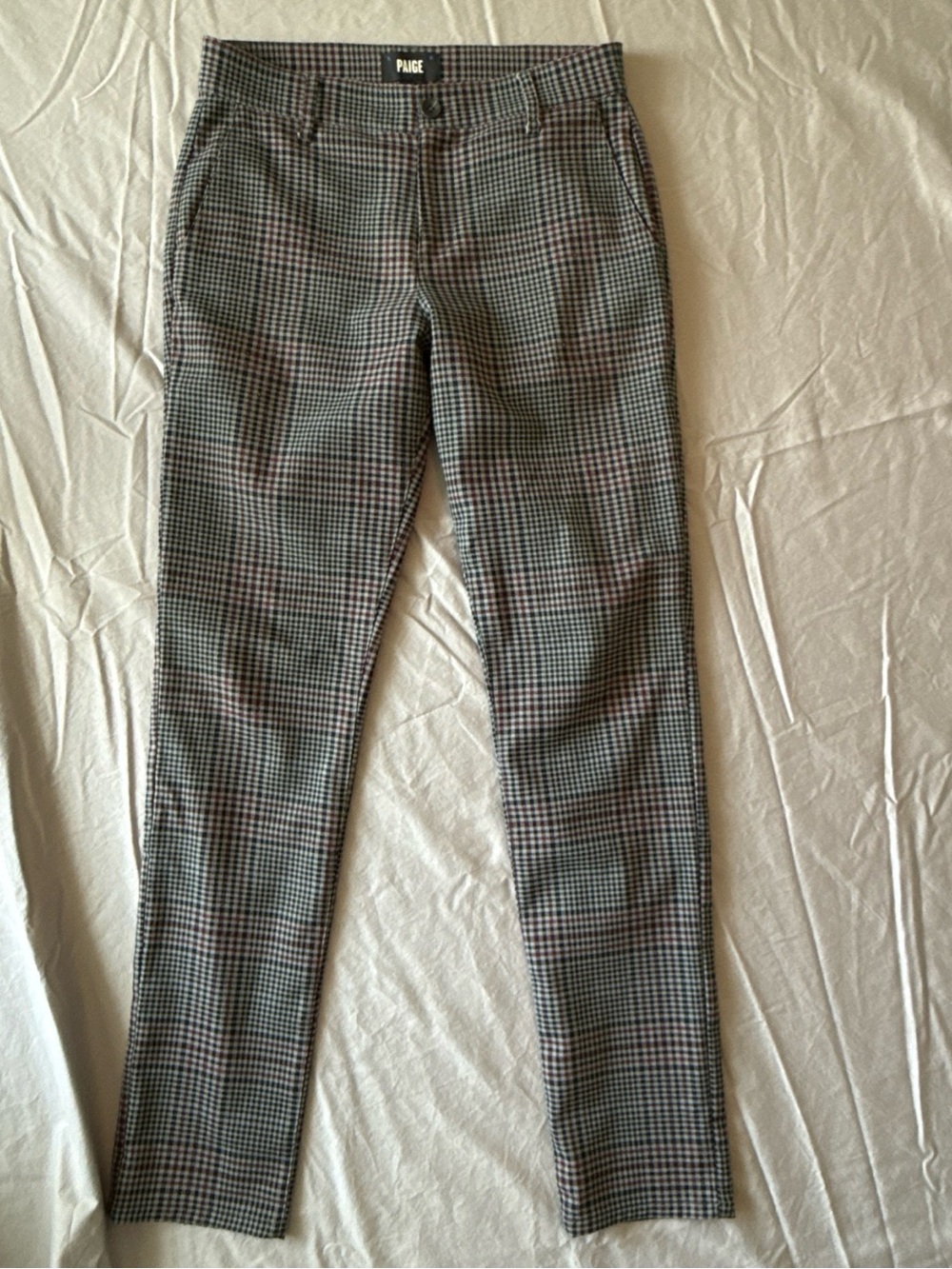 PAIGE Men’s Slim Houndstooth Dress Pants - Black & Gray